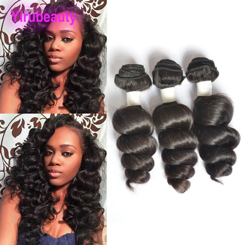 Indian Mink Human Hair Extensions Products Loose Wave Wholesale Virgin Hair Wefts Natural Color