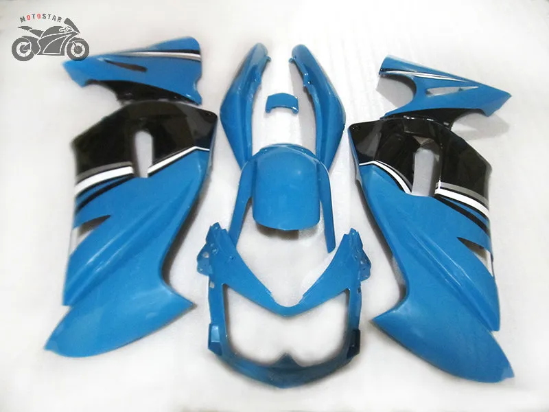 Anpassa Kinesisk Fairing Set för Kawasaki Ninja 650R ER-6F 2006 2007 2008 Blue Black Fairings Body Kits 06 07 08 ER6F