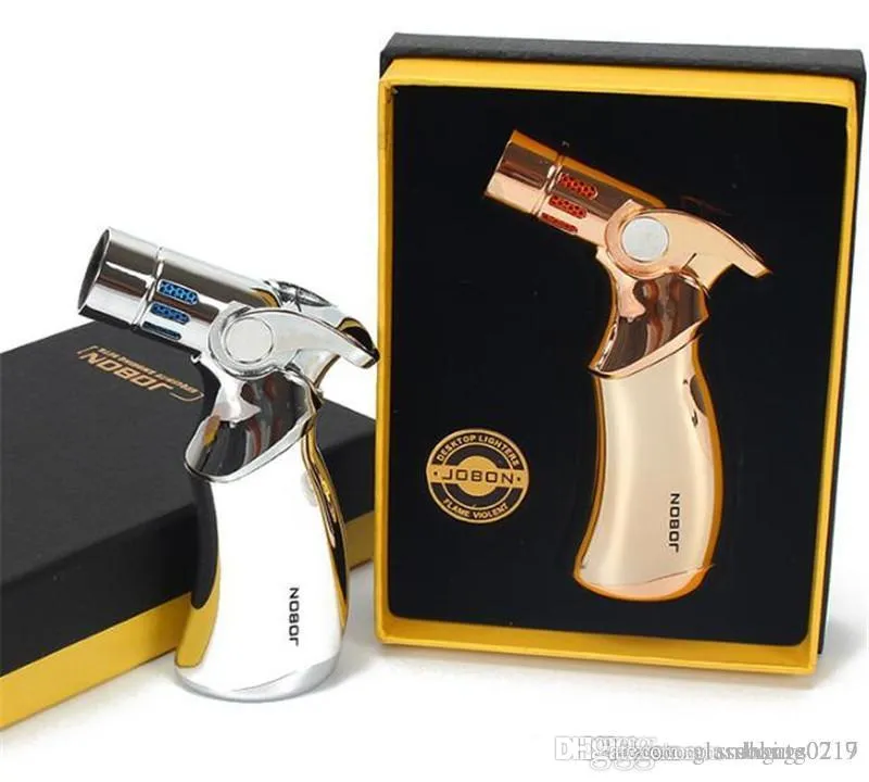 ZB Fine Cigar Igniter Mini Butane Jet Flame Torch Lighter Refillable