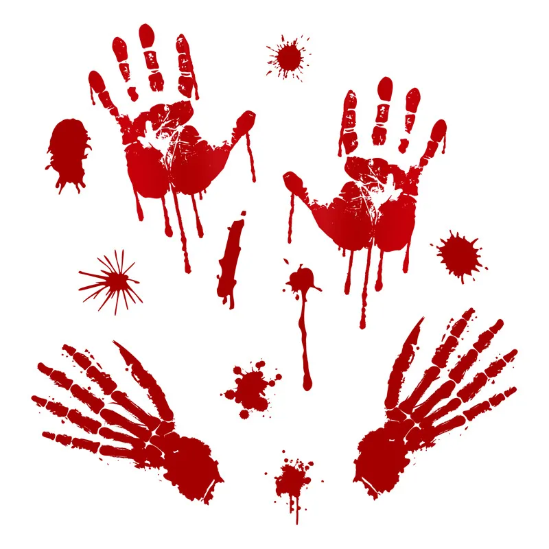 Horror Blood Hand Print Halloween Adesivos, Porta Adesivos, Janela,  Banheiro, Vidro Sombra, Decalque da parede do fantasma feminino, Decoração  do Dia das Bruxas
