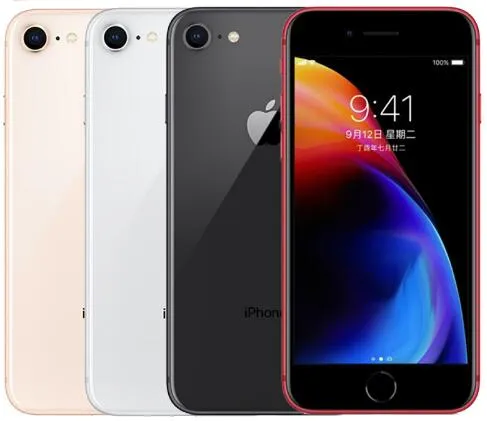 Apple iPhone 8 d'origine 2 Go de RAM 64 Go / 256 Go Hexa-core 3D Touch ID 4G LTE WIFI 12.0MP caméra téléphone remis à neuf