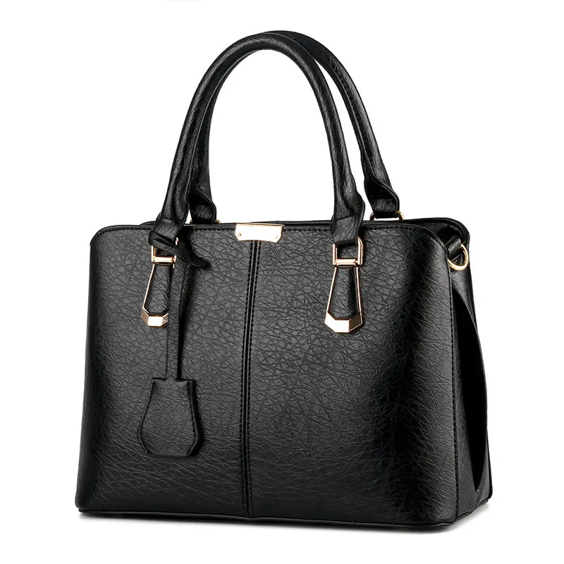 HBP PU Leather Handbags Purses Women Totes Bag High Quality Ladies Shoulder Bags For Woman Purse Black