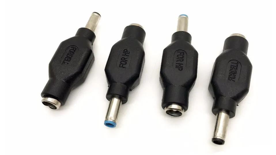 1pcs 4.5 x 3,0 mm DC Male till 5,5 x 2,1 mm DC Kvinna Power Plug Adapter Connector 4.5 * 3.0 Jack för Dell för HP Partihandel Gratis frakt 2019