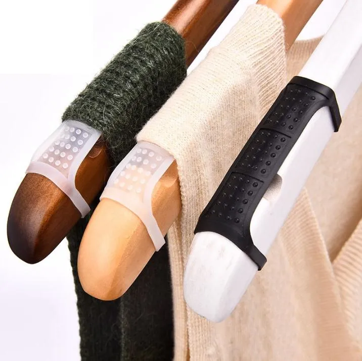 Silicone Rubber Anti-skid Strip for Clothes Hangers Wooden Hanger Non Slip Sleeve Plastic Hangers Anti-slip Accessory