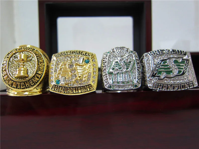 1966 1989 2007 2013 Saskatchewan Roughriders 그레이 컵 우승 반지 남자 팬 기념품 선물 도매 2019 드롭 배송