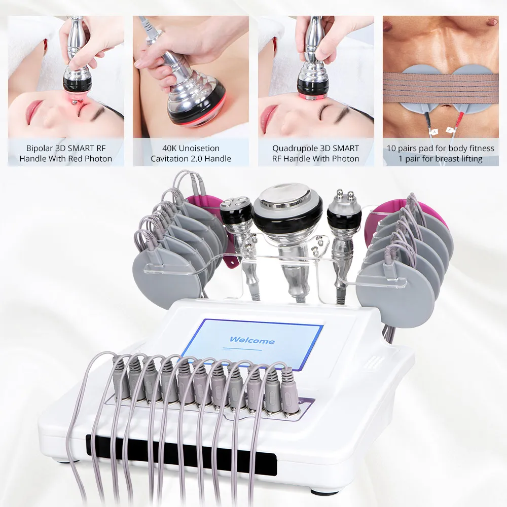 Yeni EMS Microcurrent Vücut Şekillendirici Göğüs Masaj Spa Ekipmanları Sıkma 1 Radyo Frekansı Skin ultrasonik kavitasyon Machine 5 Coming