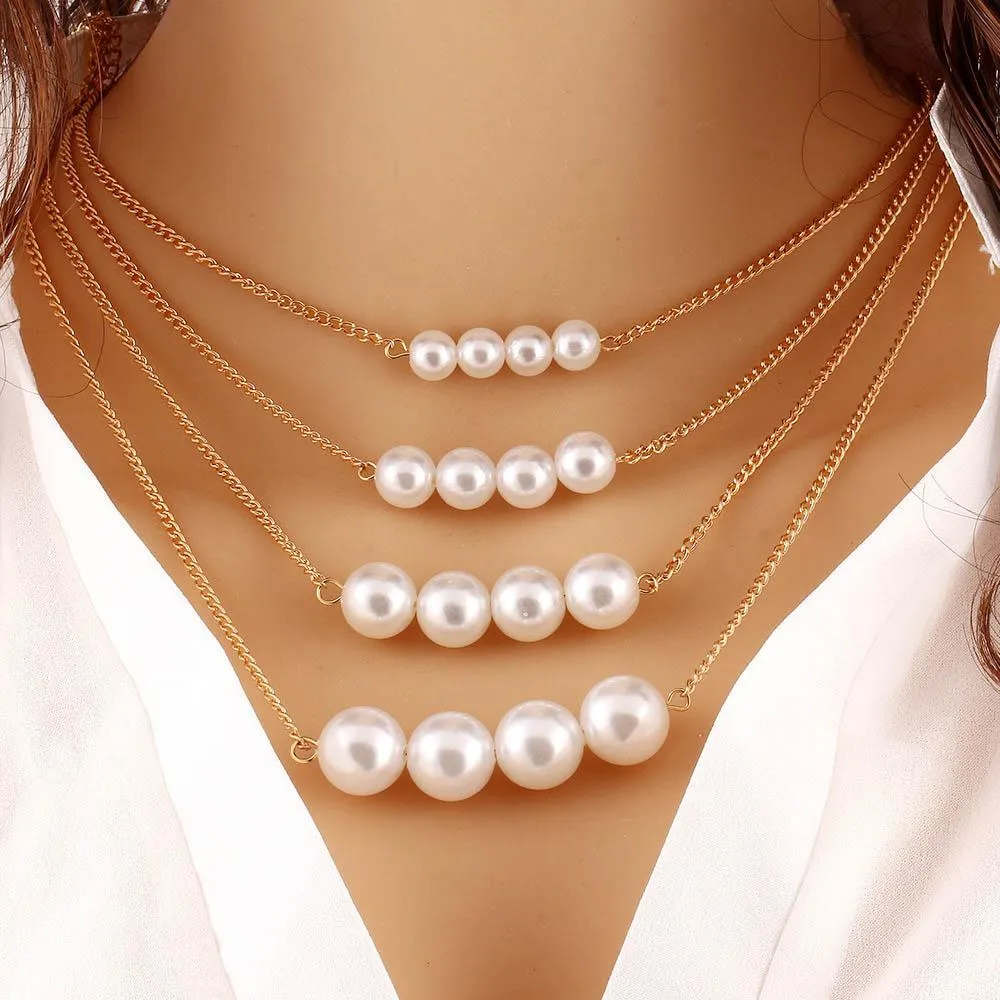 Halsketten Anhänger für Frauen Großhandel Mode Koreanisch Türkisch Roman Schmuck 18 Karat vergoldet Kette Lange Charms Ketten Perlenanhänger Halsketten