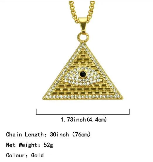 Illuminati gold store pendant
