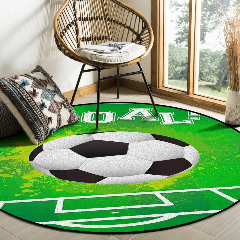 Calcio Tende Palloni Calcio Design Tappeti Pattern E Tappeti Salone Della  Casa Di Tappeto Rotondo Bambini Camere Antiscivolo Da 106,81 €