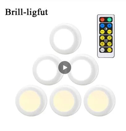 6500K 5000K 2700K Farbwechsel dimmbare Fernbedienung Puck Nachtlichter Touch Sensor LED unter Küchenschränken schließen Lichter