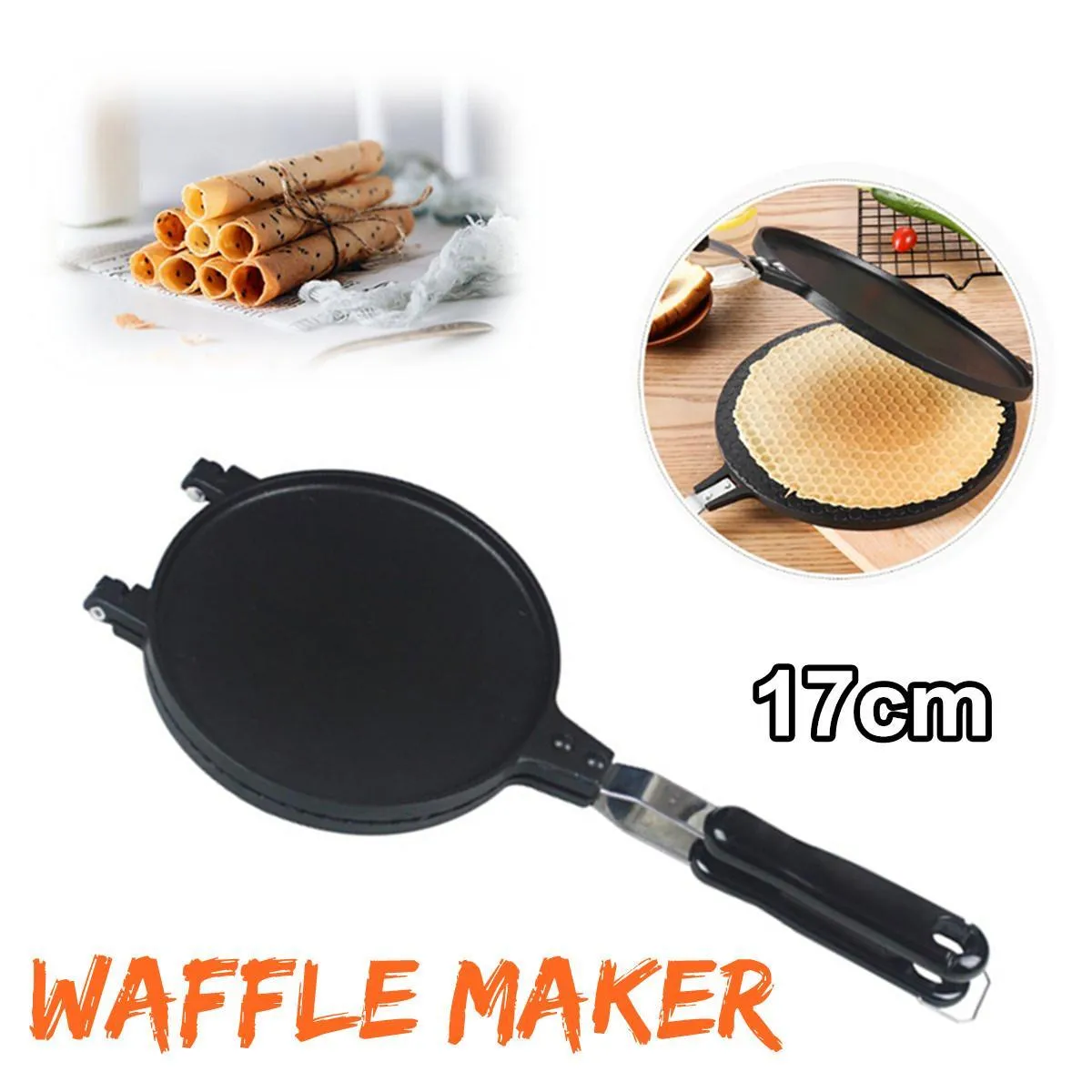 Household Waffle Asse Chá Cozinha Non-Stick liga de alumínio Waffle Pan Mold Mold Imprensa Placa Ferramentas Waffle Ferro Baking