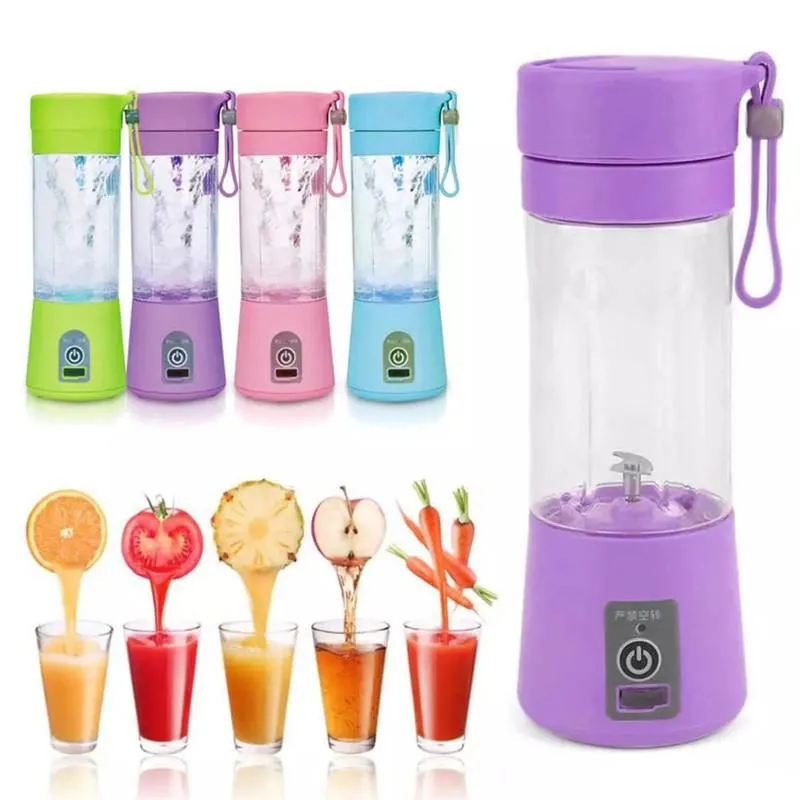 Bärbar elektrisk frukt Juicer Cup Vegetabilisk Citrus Blender Juice Extractor Ice Crusher med USB-kontakt Uppladdningsbar Juice Maker YS0347