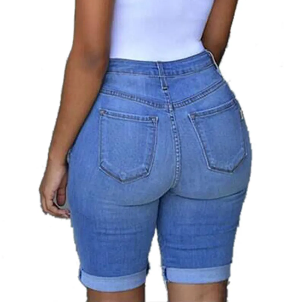 New Sexy Women Ladies Denim Skinny Ripped Shorts Hole Destroyed Draped Stretch Bodycon Jeans Slim Shorts 1 476 DHgate