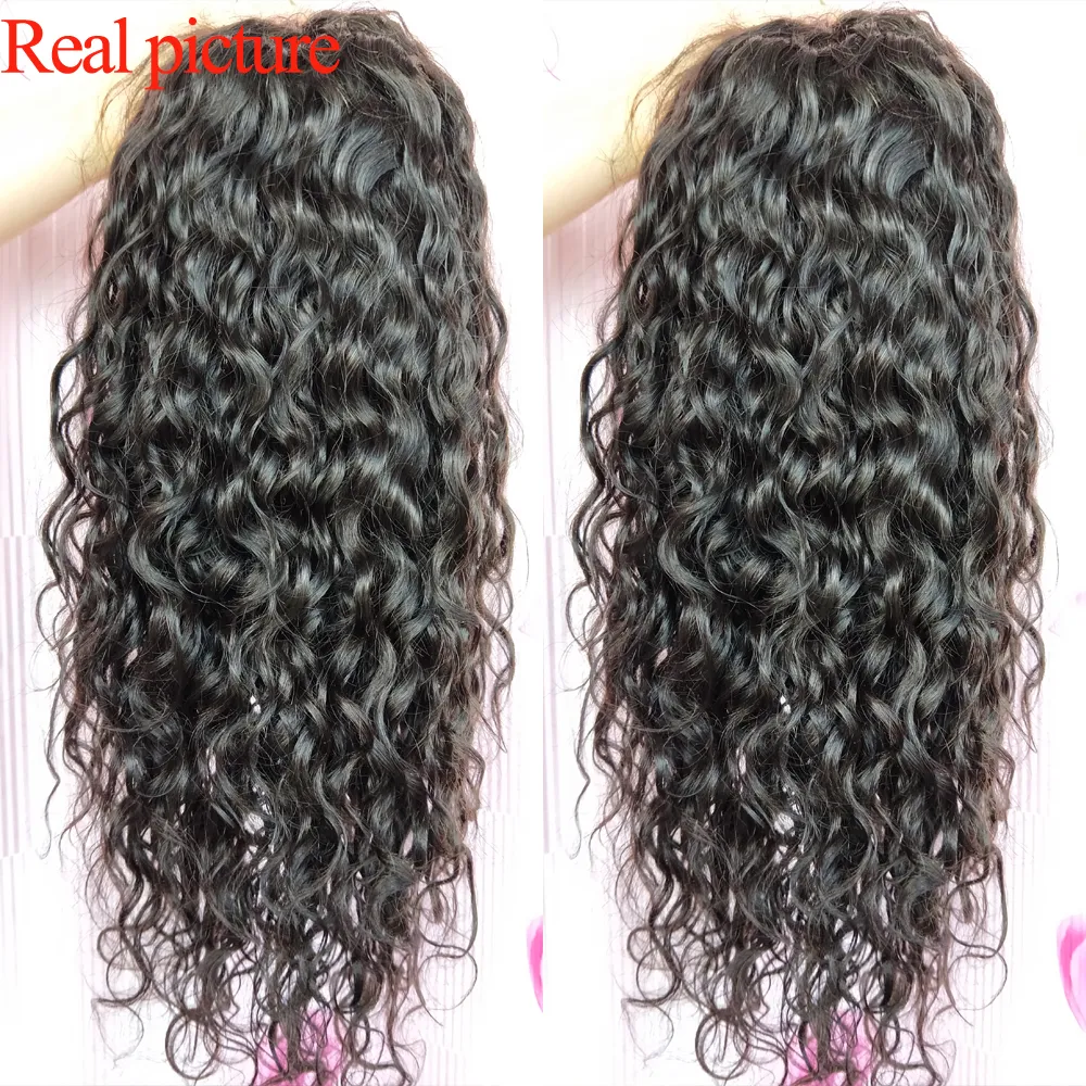 Brazilian Virgin Human Hair Wig Lace front Black Color Pre Plucked Natural hairline Bleach Knot 360 Short