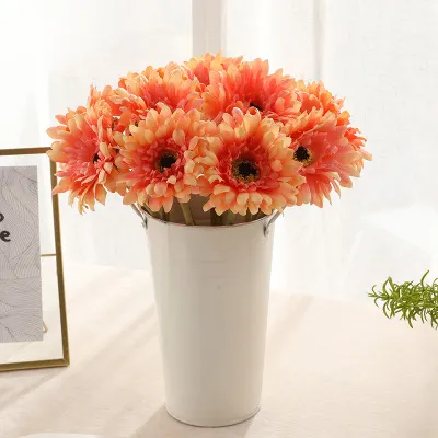 Sztuczny Kwiat Gerbera Jedwab Kwiaty 30 CM Kolorowe Pastoralizm Home Decor Fałszywe Kwiaty 10 Kolory Wedding Flower Decoration