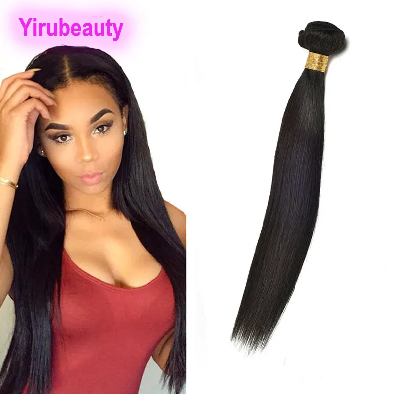 Cabelo humano da Virgem Brasileira de Yirubeauty Cabelo Indiano da Malásia Cabelo liso 1 Peça/LOTO Extensões de cabelo Um pacote duplo duplo