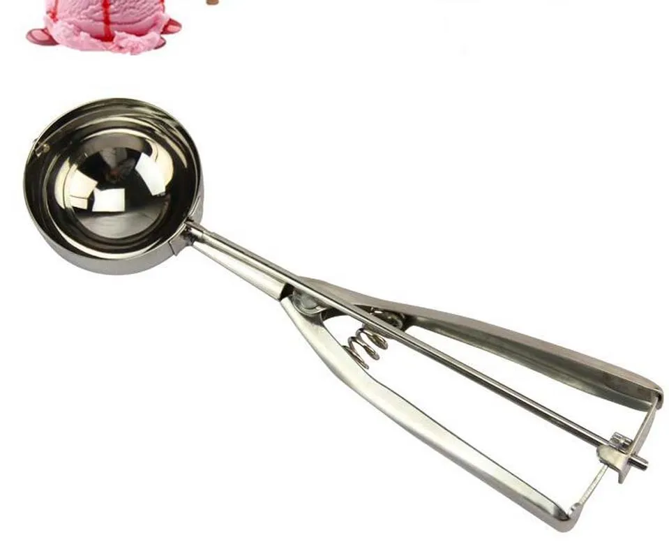 100 pz Premium In Acciaio Inox Gelato Baller Gelato Scoop Scoop Frutta Melone Cucchiaio Scavando Biscotto Pasta Scooper