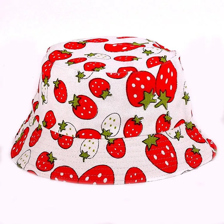 Kids Bucket Hats Floral Sun Hat for Children Bucket Hats kids Fisherman Caps Baby Bucket Hats Cartoon Sun Caps Girls Boys Leisure Cap