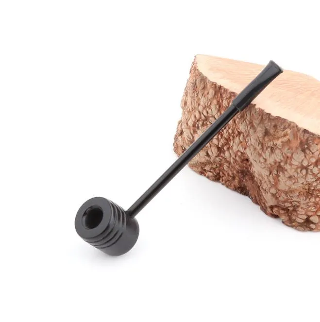 Popeye – tuyau en bois de santal noir marin, à fond plat en ébène, à poteau droit de style ancien, raccords pour tabac, vente en gros