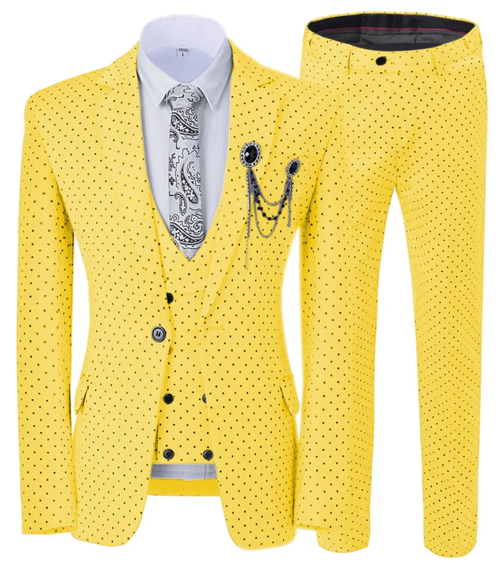 Nowe przybysze różowe mężczyźni Slim Slim Fit One Button Groom Tuxedos Notch Lapel Groomsmen Suits 3 sztuki Party Wedding Blazer Vest Pan269Q