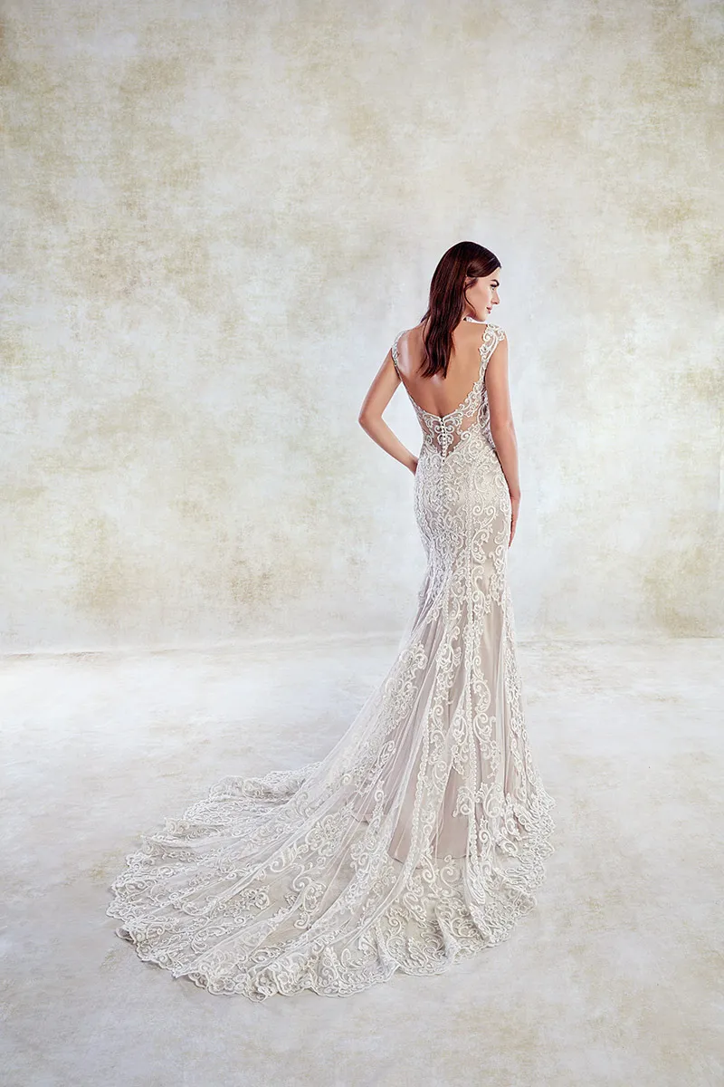 Mermaid Spaghetti Strap Lace Wedding Dress with Applique Backless Sweep  Train from Dhgate Mermaid Wedding Dresses - price 260.61