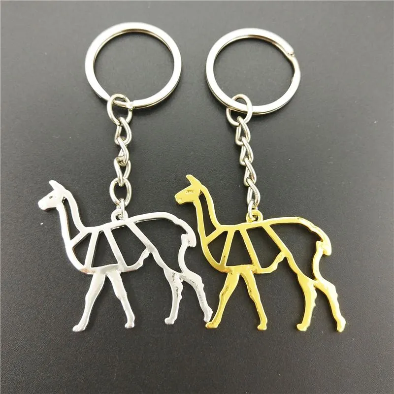 Bijoux fantaisie alpaga porte-clés mignon Origami alpaga pendentif à breloque porte-clés pour les femmes cadeau porte-clés bijoux personnalisés en gros