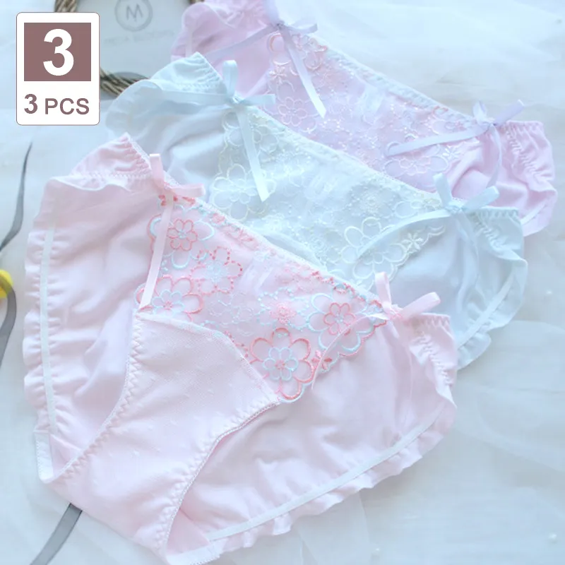 Kawaii Panties Of Large Size Underwear Women Sexy Bow Mesh Cute Womens  Cotton Briefs Plus Size Panties Female From Honjiao, $29.16