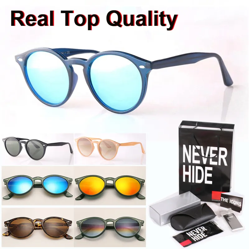 Brand Design 2180 Lentes De Cristal Redondo Gafas De Sol Hombres