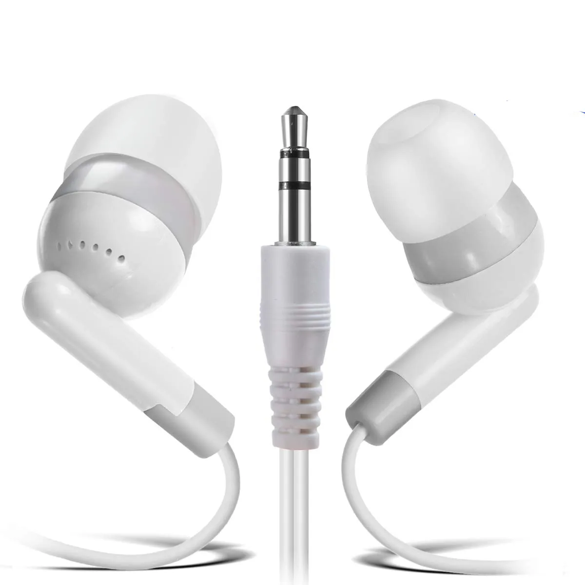 100 Pack Wholesale White Earbuds For Universal Phones MP3 Players