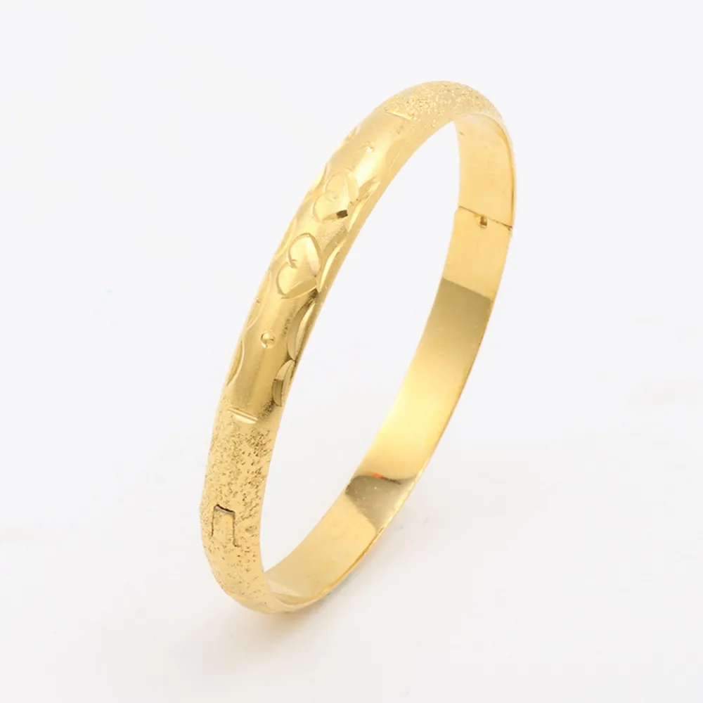 Klassischer Armreif im Doppelherz-Design, 18 Karat Gelbgold gefüllt, wunderschönes Damenarmband, Geschenk, trendiger Schmuck, Weihnachtsgeschenk