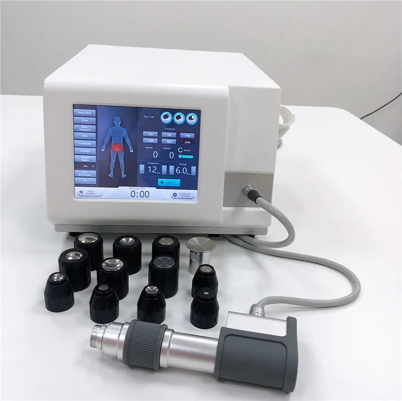 Draagbare ESWT extracorporale shockwave therapie machine voor cellulitis reductie fysieke ed shock golf