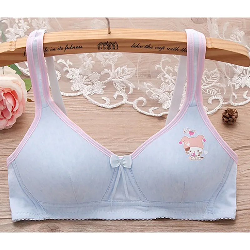 Women Bras Cute Cartoon Print Bow Knot Teenage Girl Underwear Students Wire  Free Bras From 34 €