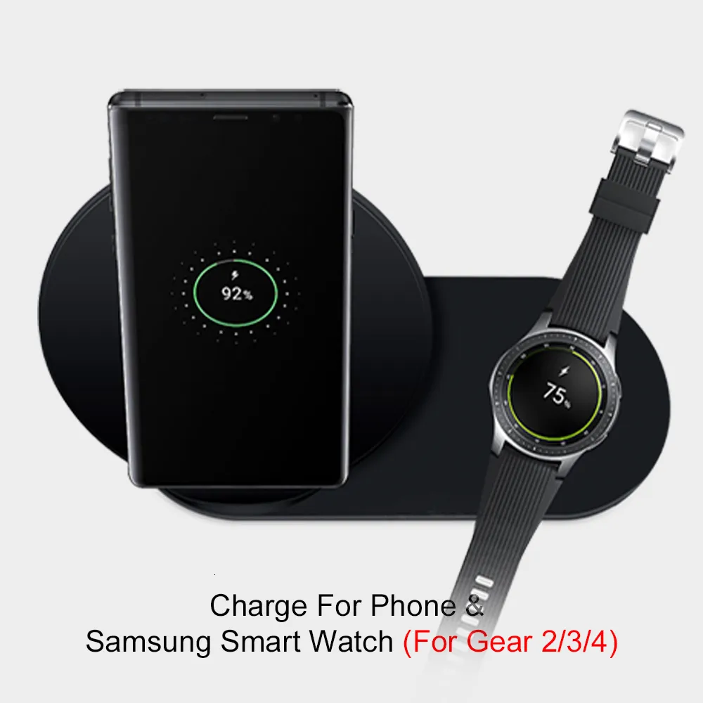 Qi Fast Wireless Charger 2 i 1 f￶r Samsung Gear S3 S4 Charger Galaxy S9 S8 S10 Note 10 ￤r 98 Fast Charging