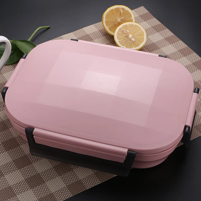 Thermos in acciaio inossidabile 304 Lunch Box per bambini Set di borse grigie Bento Box Contenitore per alimenti in stile giapponese a tenuta stagna Lunchbox termico C18322P