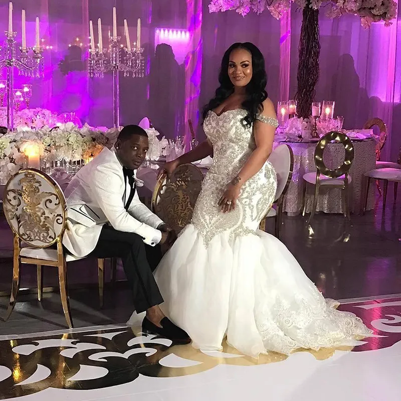 Sparkly plus size wedding sales dress