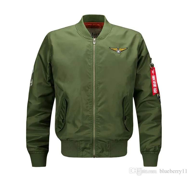 Giacca Bomber Nera: Cappotti Pilota Di Volo Maschile In Forma