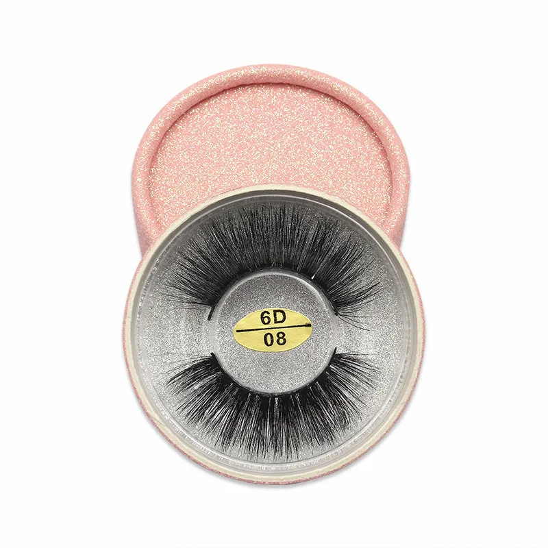 40 pièces 6D faux cils de vison faux cils de vison 3D cils de protéines de soie 100% fait à la main naturel faux cils avec boîte-cadeau