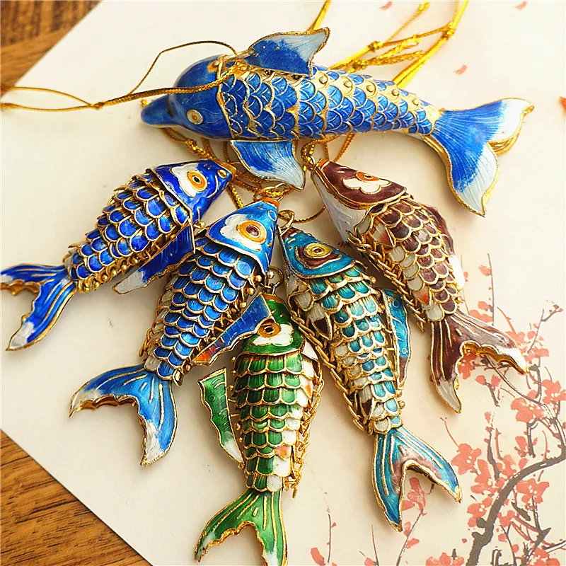 Cloisonne fish charm store