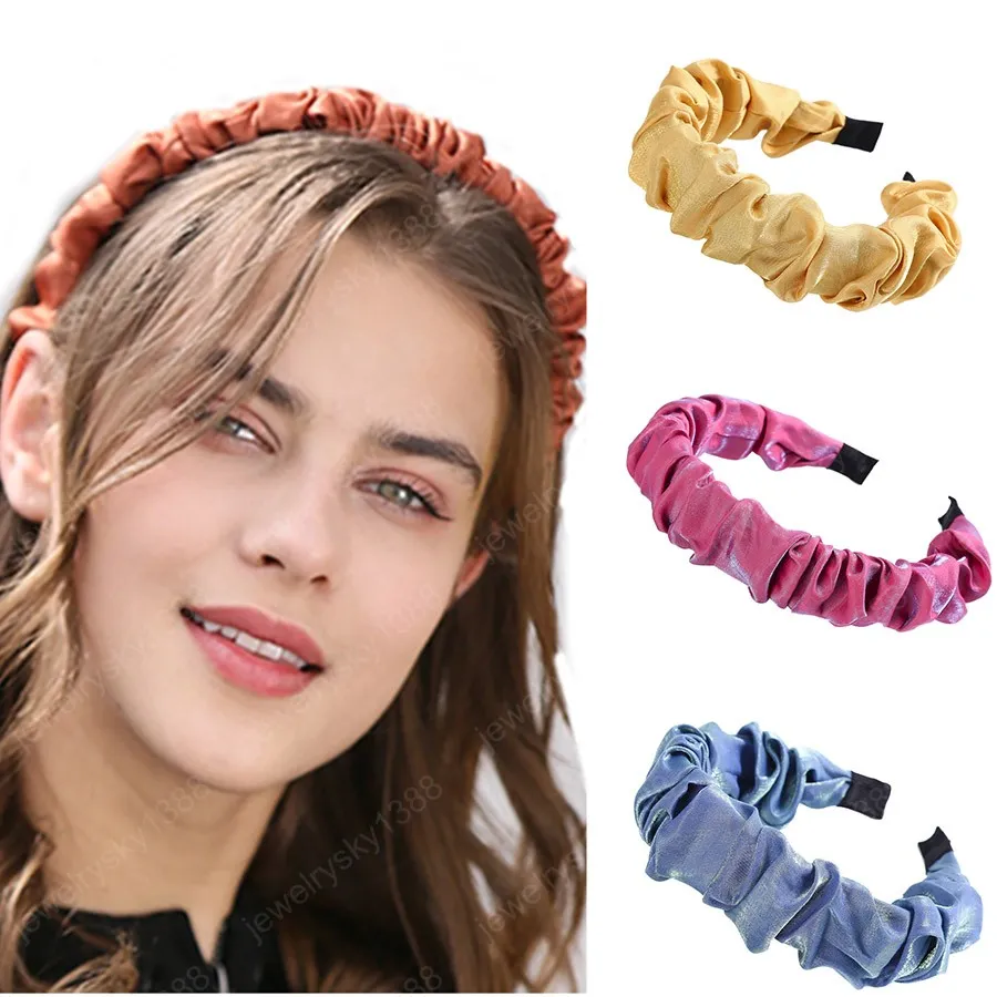 Nowe Kobiety Tkaniny Bezel Head Hoop Hoop Hoop Solid Color Spiral Headband Headspress Moda Vintage Akcesoria do włosów