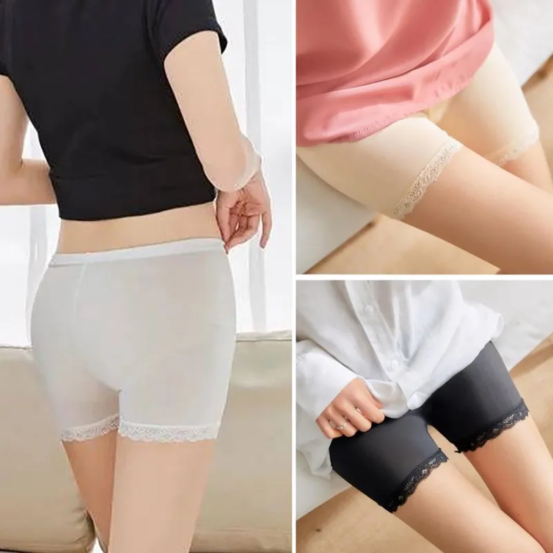 Womens Panties Summer Seamless Sexy Lace Safety Short Pants For Women Shorts  Under Skirt Underwear Comfortable Middle Waist From Sogga, $38.19