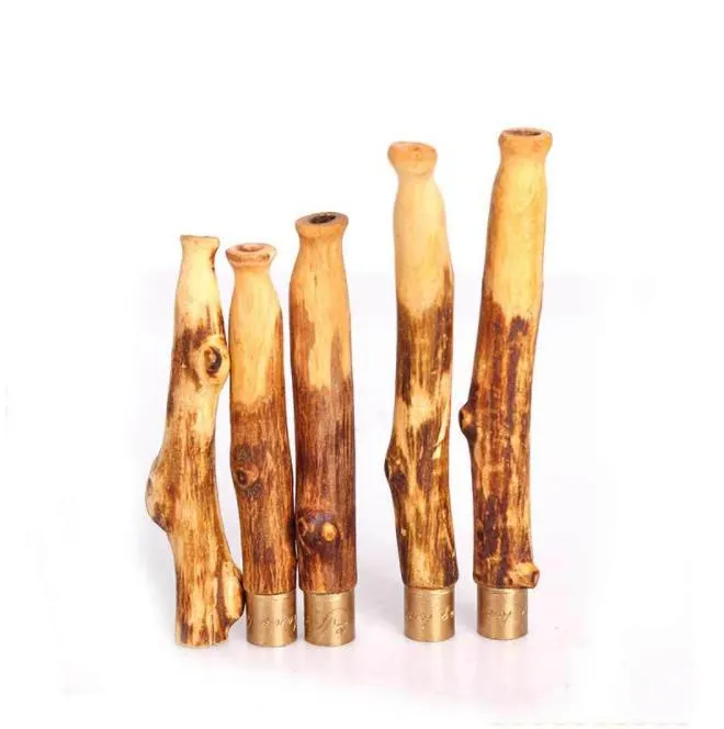 Hot-Selling New Product 9cm Liten Citrus Solid Wood Cigaretthållare Hälsogåva Yiwu Pipe Consable Wholesale