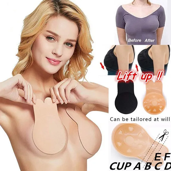 Invisible Bra Women Strapless Bra Adhesive Sticky Push Up Bras For Women Rabbit Brassiere Lingerie Bra