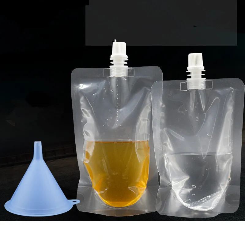 Sac à sucer dans la bouche, sacs en plastique debout pour boissons, 200ML 250ML 300ML 380ML, jus, lait, café, liquide universel, 300 pièces