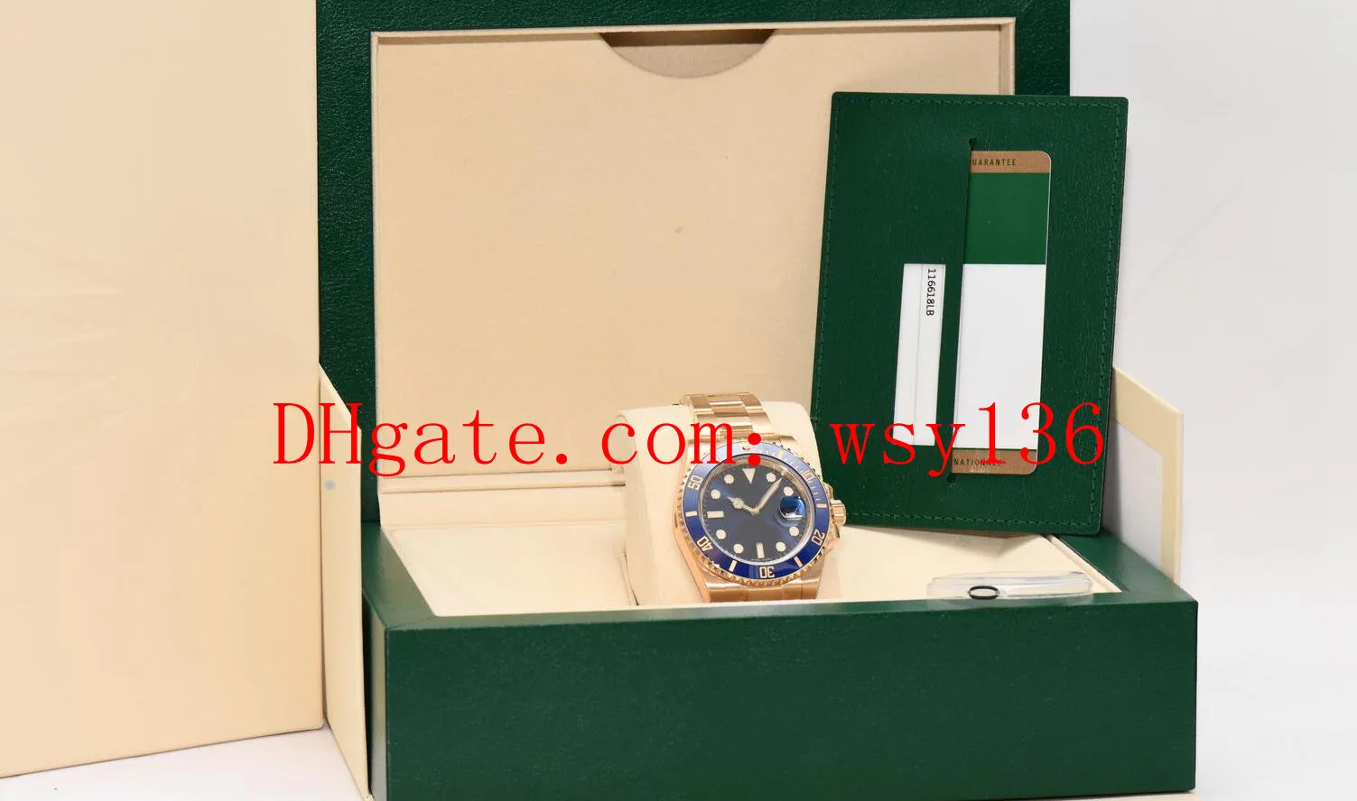 Factory Supplier Luxury Automatic Movement Mens Watches Ceramic Bezel 40MM 18Kt Gold 116618LB 116618 Men's Watches Original Box/Papers