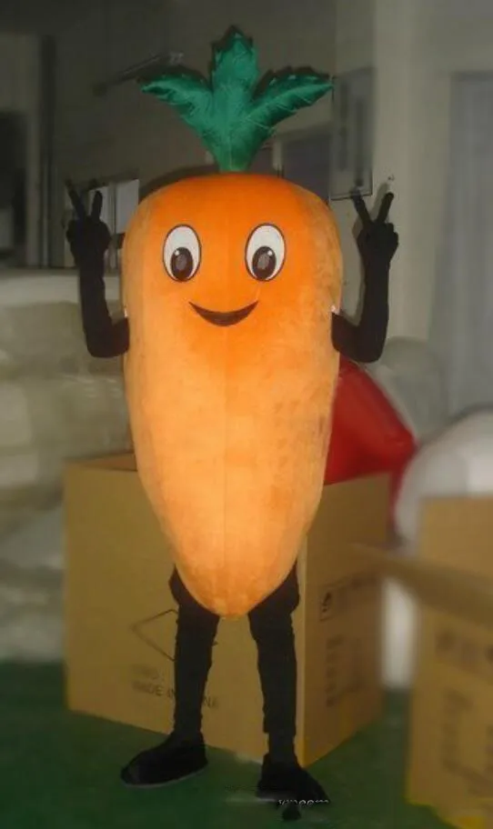 2019Carrot Mascot Kostymer Animerade tema Grönsaker Cospaly Cartoon Mascot Character Halloween Carnival Party Costume