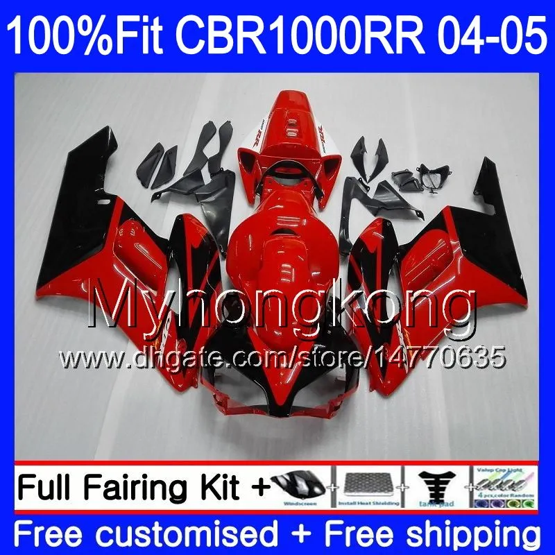 Einspritzkörper + Tank für HONDA-Verkleidung Hot Red CBR 1000RR CBR1000 RR 04–05 275HM.7 CBR1000RR 04 05 CBR 1000 RR 2004 2005 OEM-Verkleidungsset