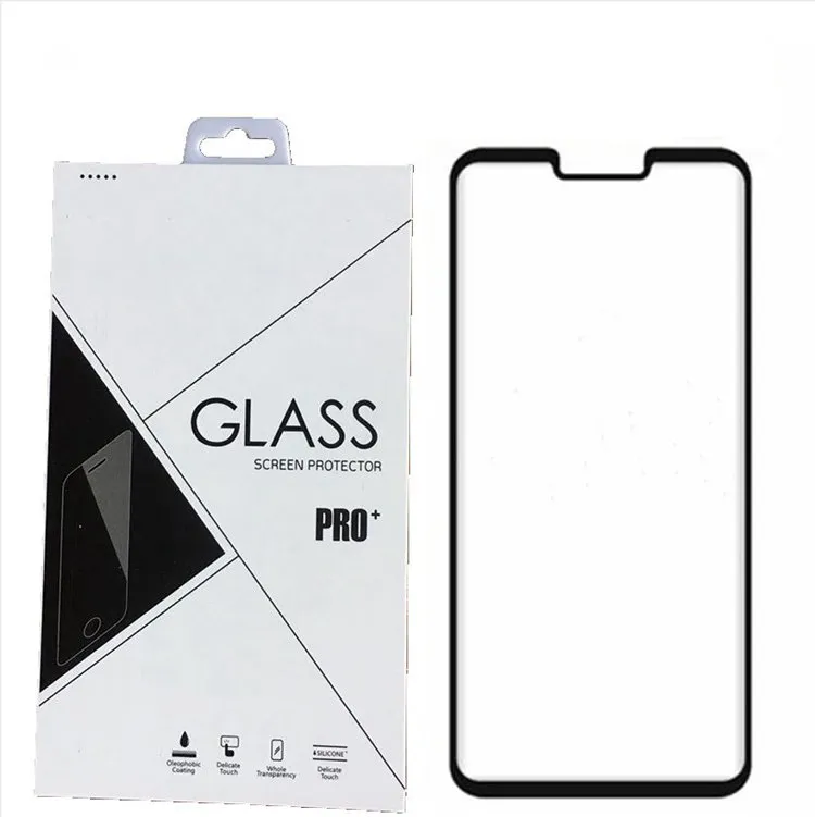 Retail Full Cover 3D изогнутые закаленные стеклянные стеклянные экрана Protector Forlg G8 G9 G7 Velvet V30 V50 100pcs.lot