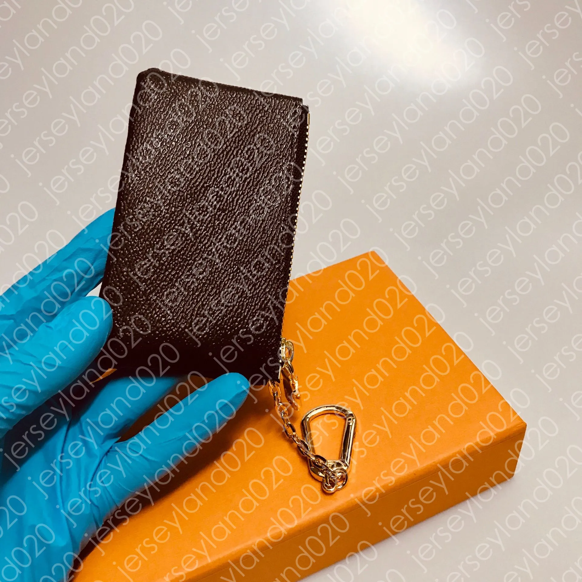 كيس مفتاح M62650 Pochette CLES Designer Fashion Womens Mens Key Ring Crex Card حامل عملة عملة فاخرة مصغرة حقيبة سحر بني بني