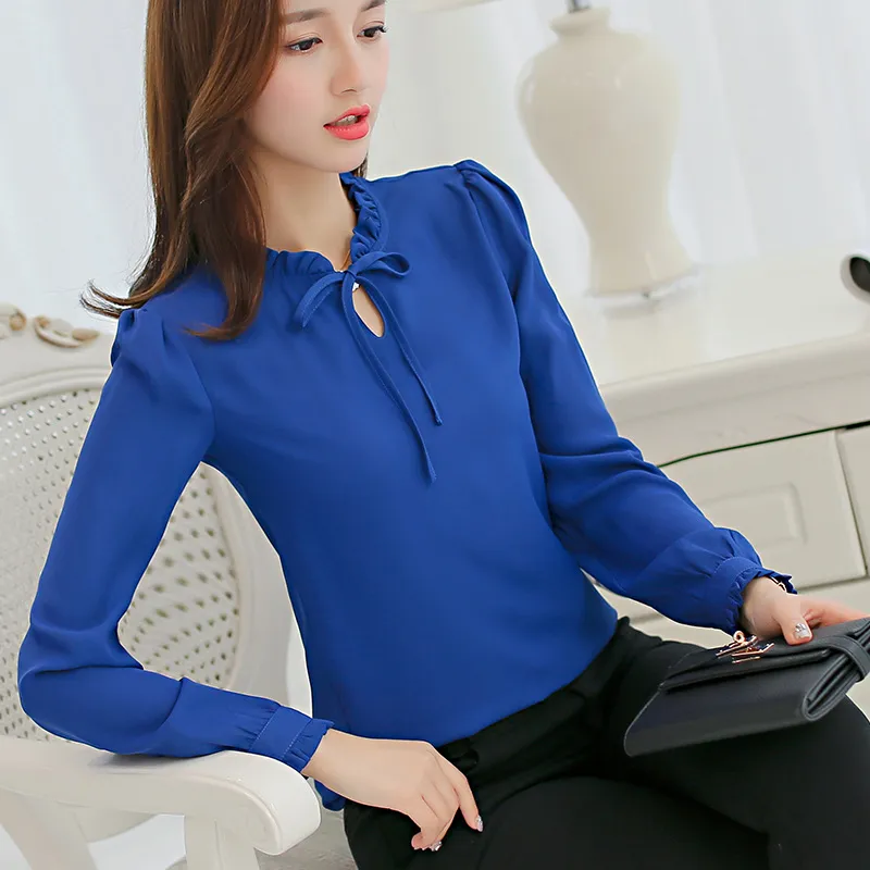 Womens Blouses & Shirts Spring Autumn Women Chiffon Blouse Casual