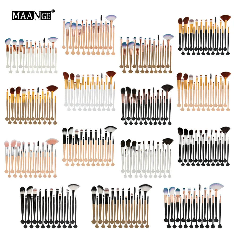 MAANGE 20pcs Cosmetic Makeup Brushes Set Powder Foundation Eyeshadow Eyeliner Lip Brush Tool Make Up Brushes Beauty Tools